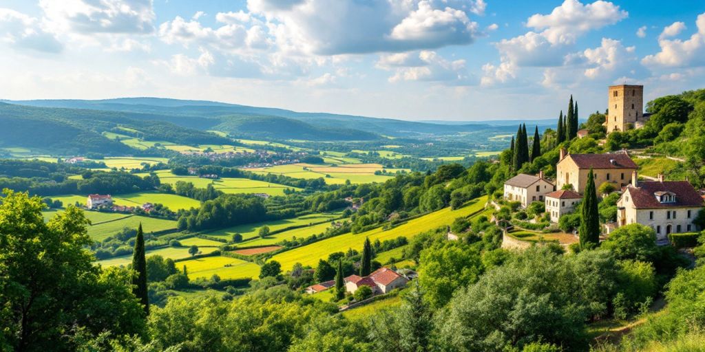 Paysage du Vaucluse, terre ancestrale d'Obama.